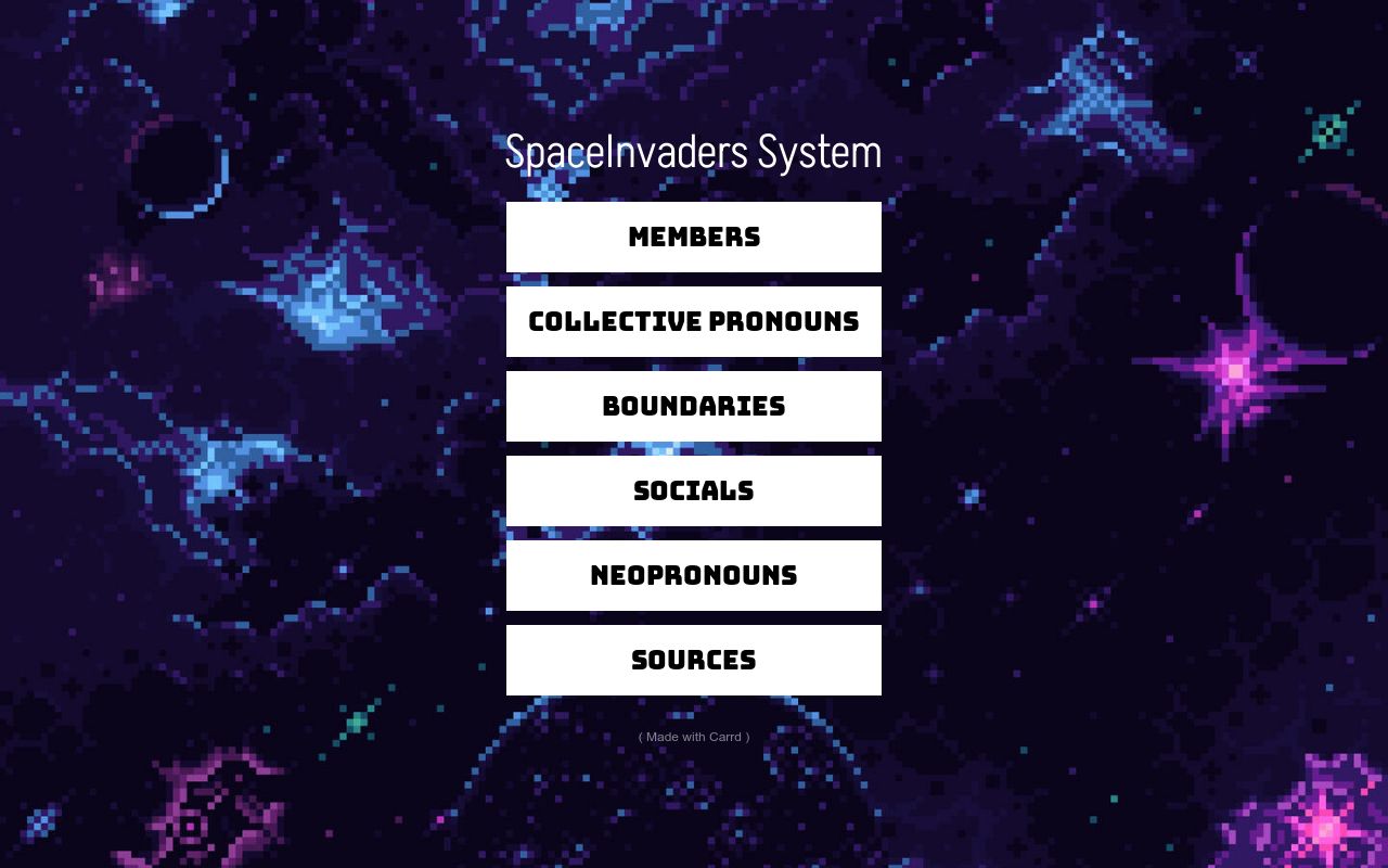 Carrd profile picture for @invaders
